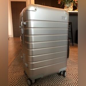 AWAY bigger carry on aluminum silver NWT BRAND NEW